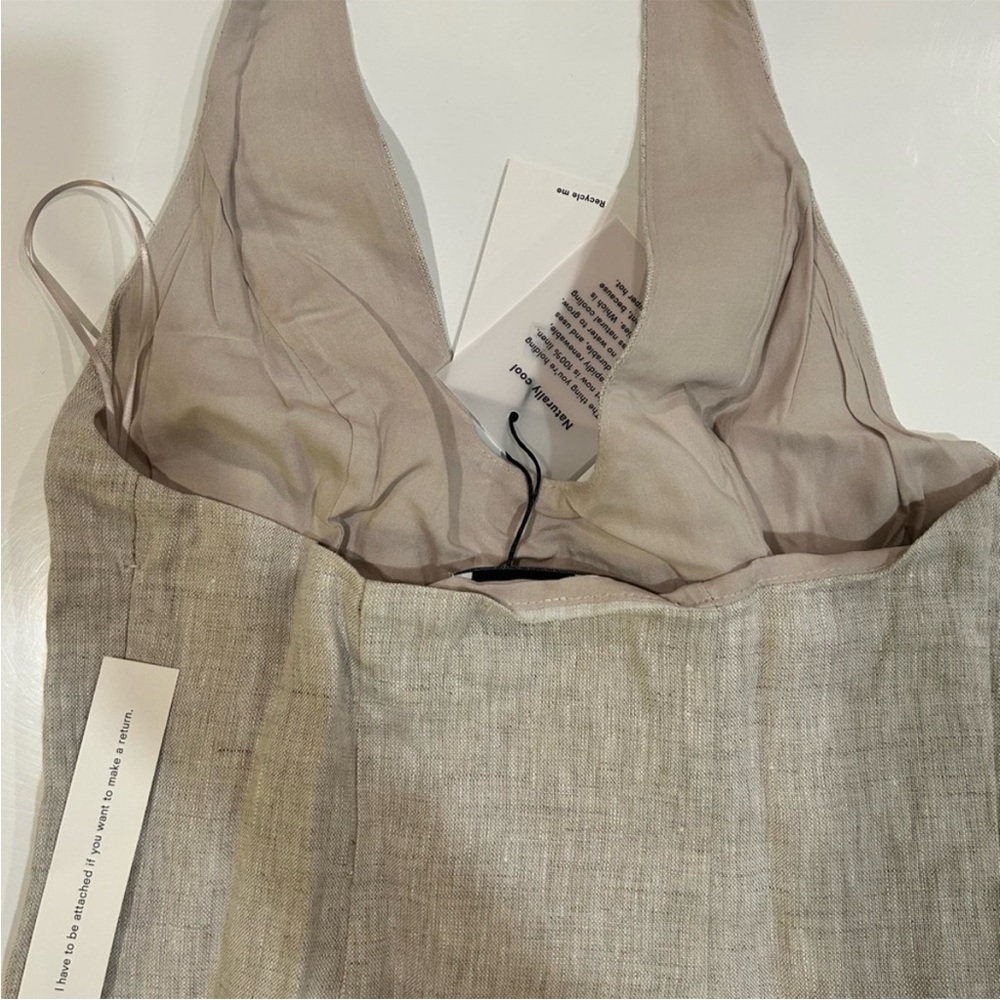 NWT • Sasha linen top in oatmeal - size 0 - Picture 4 of 7